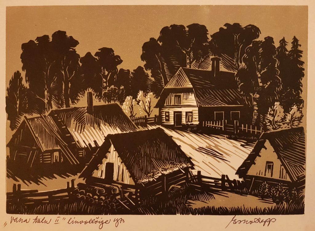 Esko Lepp "Vana talu II" linoollõige 1973